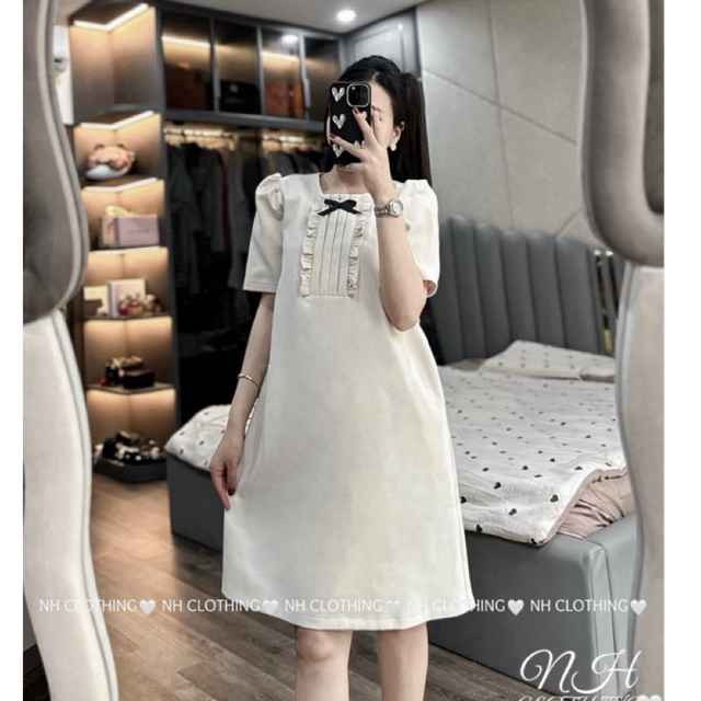 Váy li ngực bèo nơ sm