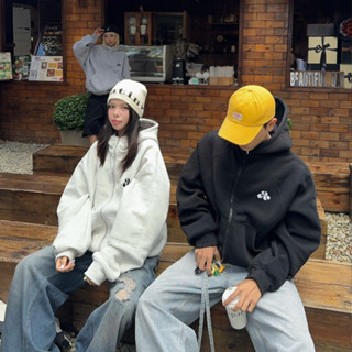 [DEAL MỞ BÁN ] AB HOUSE - Áo Khoác Nỉ Bông Hoodie Zip  thêu chữ  A  Basic trơn nam nữ UNISEX thời trang Tết Ấm Project