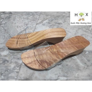 Guốc Gỗ Guốc Mộc Cao 5 Phân ( đế cao su 2 lớp )