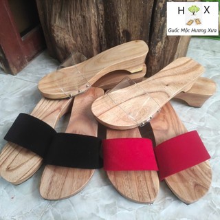 Guốc Gỗ Guốc Mộc Cao 5 Phân ( đế cao su 2 lớp )