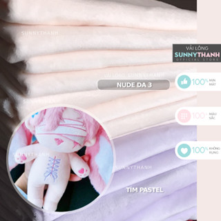 Size 22cm*20cm - NHUNG LÔNG MINI - Vải lông nhung may doll siêu rẻ siêu mịn oufits doll, scrunchies 2525