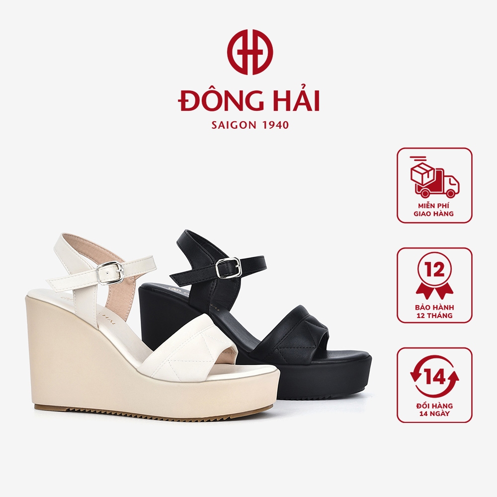 Giày Cao Gót Nữ Đông Hải Đế Xuồng Mũi Vuông Chỉ Nổi Tôn Dáng 10cm - S32D3