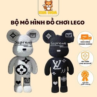 Bộ Mô Hình Đồ Chơi Lego -Lắp Ráp Xếp Hình 3D Cao Cấp Bearbrick Supreme Cỡ Lớn YATASMART