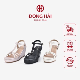 Giày Sandal Nữ Đông Hải Đế Xuồng T-strap Cao 9cm - S81O5