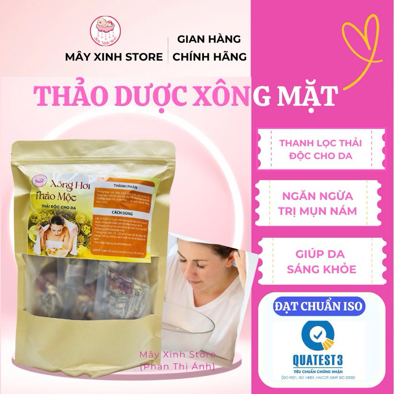 Thảo Mộc Xông Mặt Cho Mẹ Bầu, Thảo Dược Xông Mặt, Lá Xông Thải Độc Mây Xinh Store