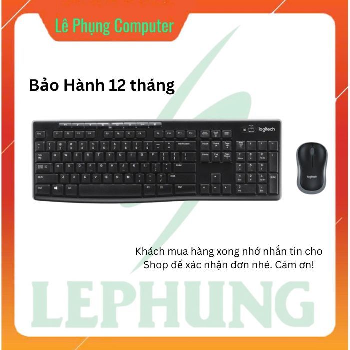 Bộ Phím Chuột Không Dây Logitech MK270R