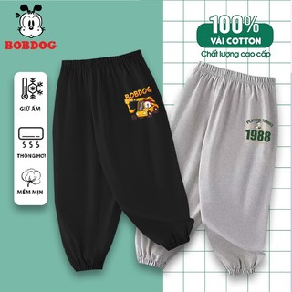  Quần dài bé trai BOBDOG dáng jogger chất thun thoáng mát mềm mại in hình oto cho bé 
