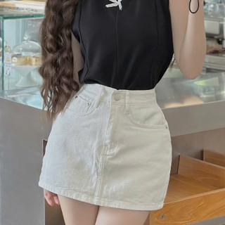 Chân váy jeans lưng cạp cao từ 40-80kg,có lót trong chất vải không giãn mềm mịn, váy ngắn bigsize form tôn dáng GJEANS01