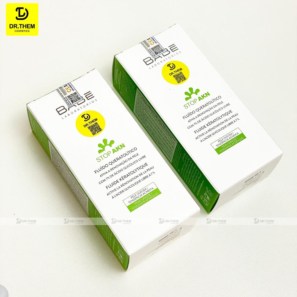 Tẩy Tế Bào Chết BABE Chuyên Sâu Cho Da Dầu Mụn BABE Stop AKN Keratolytic Fluid 30ml - Dr Thêm