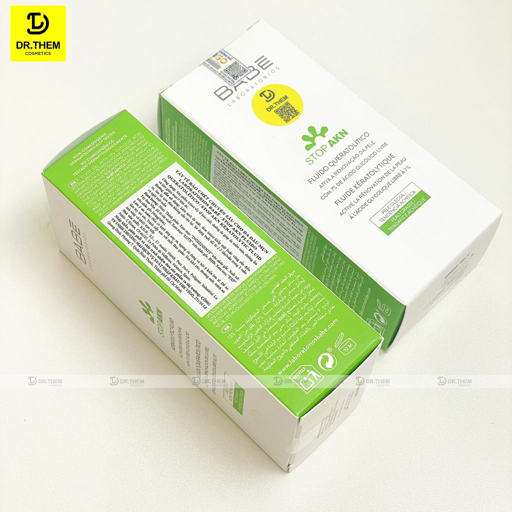 Tẩy Tế Bào Chết BABE Chuyên Sâu Cho Da Dầu Mụn BABE Stop AKN Keratolytic Fluid 30ml - Dr Thêm