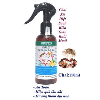 Chai xịt diệt kiến diệt gián ruồi muỗi Sinh học Biopro Chai 150ml Diệt sạch côn trùng gây hại An toàn Hiệu quả Sx tại VN