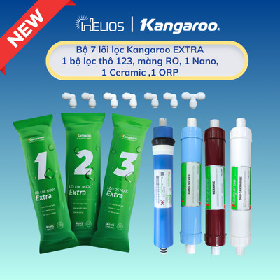 Trọn bộ 7 lõi lọc nước Kangaroo chính hãng dùng cho máy lọc nước Kangaroo KG114, KG117
