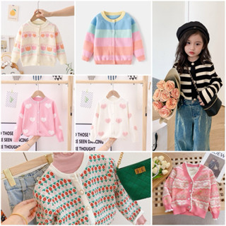   Hàng QCCC 2023  Áo khoác len cardigan cho bé gái 0-7 tuổi phong cách Hàn Quốc cực đẹp 