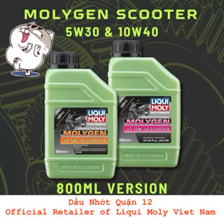 Mẫu Chai 800ML Dầu Nhớt Cao Cấp Xe Tay Ga Liqui Moly MotorBike Molygen Scooter 4T 5W-30 - 10W-40