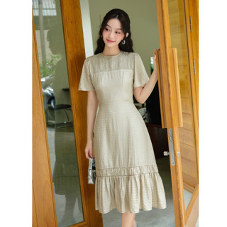 OLV - Đầm kiểu trơn dáng xòe công sở Idony Dress