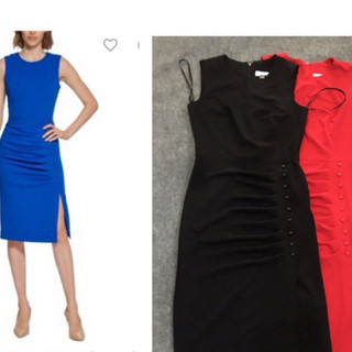 Đầm Ck  khuy bọc size 4,6 ( đỏ, đen)