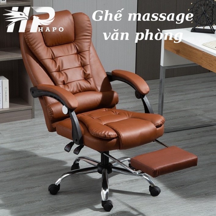 Ghế Văn Phòng Massage Ngả Lưng Đôn Chân Gác Giám Đốc, Ghế Game Chân Xoay Hàng Nhập Khẩu Cao Cấp