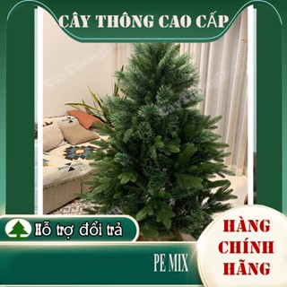 CÂY THÔNG PE CƯỚC 1M5, 2M, 2M4 TẶNG DÂY KIM TUYẾN, NGÔI SAO