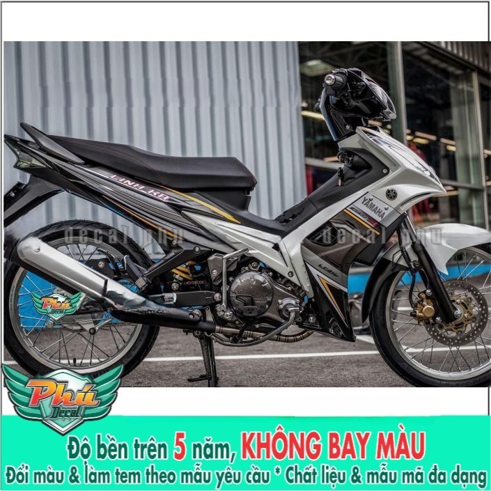 Tem rời Exciter 2006-2010 đen bạc (B) -1