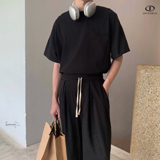 316 - Quần suông nam nữ INVENNUS, quần nhung tăm ống rộng chất liệu mềm mại phong cách hàn quốc