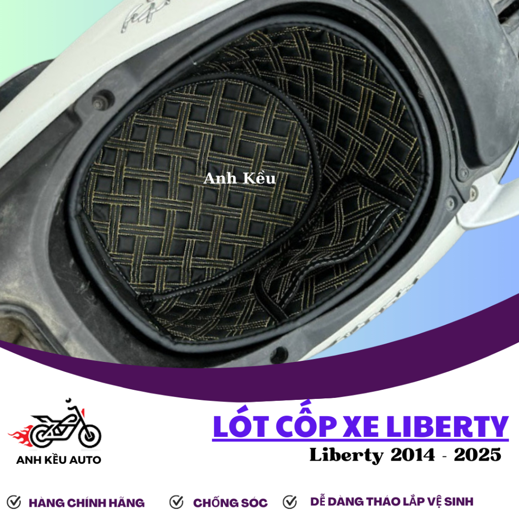 Lót Cốp Xe Liberty 2014 - 2025 May Túi Logo Chính Hãng Chất Liệu Da Nappa Không Mùi Không Thấm Nước