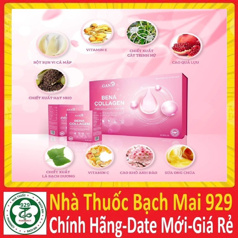 [Mã COSDAY -50K đơn 150K] Bena Collagen Gana full hộp (hộp 30 gói) [THANH LÝ DATE T8.2025]