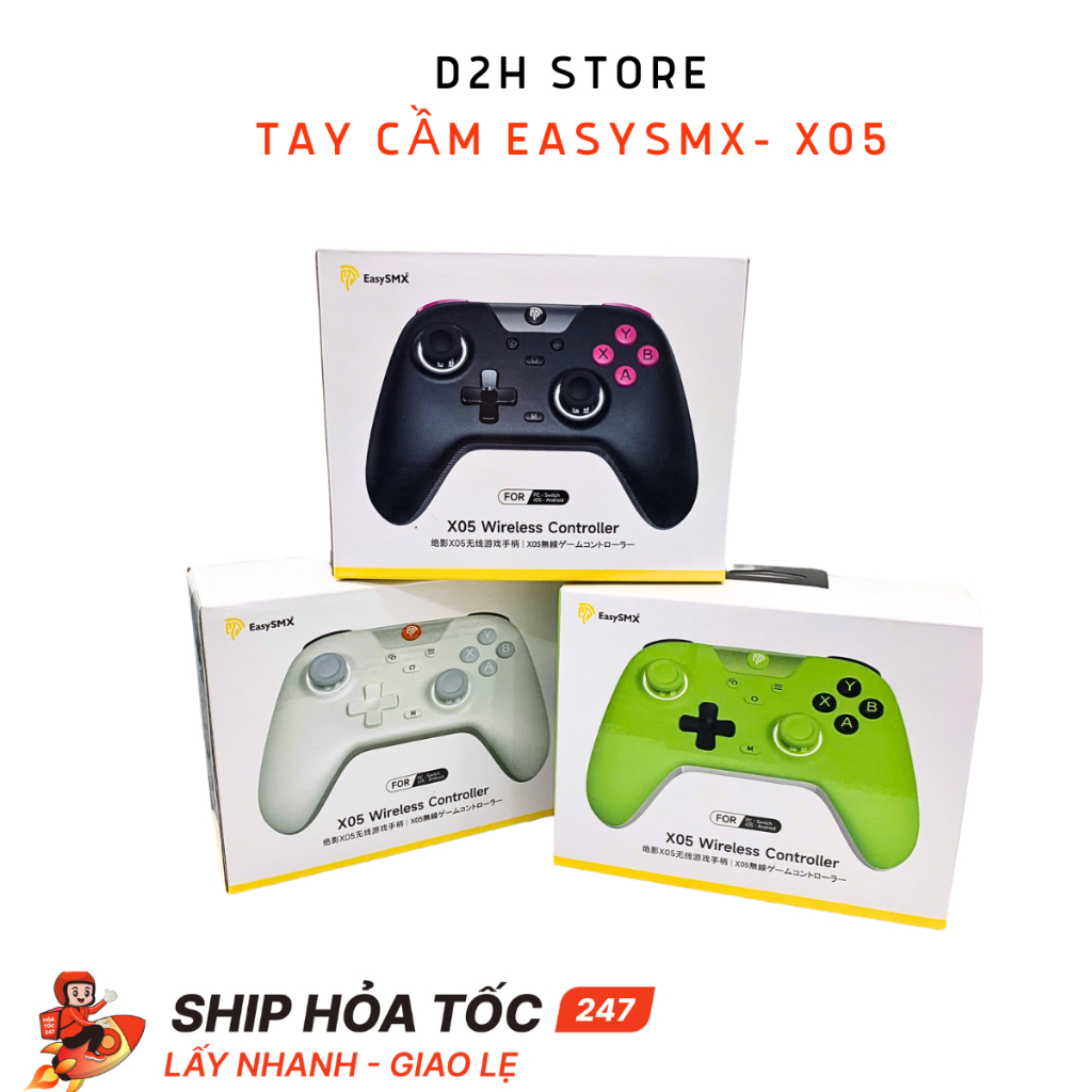 [BẢO HÀNH 1 NĂM]Tay cầm EasySMX X05  Hall Joystick & Hall Trigger-Tặng kèm bọc cần-Hàng Mới Có Sẵn | BigBuy360 - bigbuy360.vn