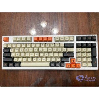 Keycap AKKO Carbon Retro (ASA Profile | 158 nút)