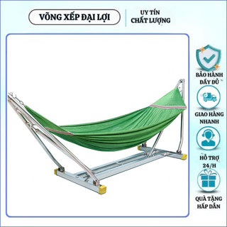 võng xếp ĐẠI LỢI cao cấp khung võng xếp  50 inox tiến đạt chịu tải 300kg bảo hành 1 nămm hi ui