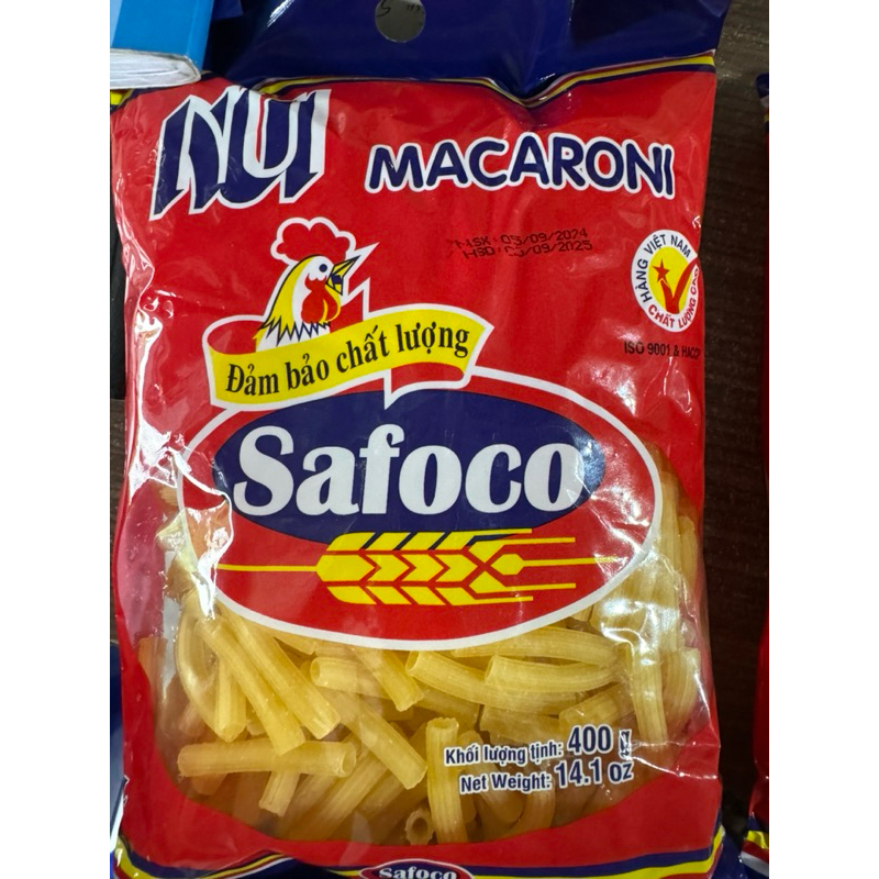 Nui xoắn, nui ống  Safoco