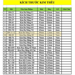 Kim Thêu Đa Năng, Kim Dày Đít Kim Lớn, Kim To Mũi Nhọn Dùng Khâu Vá Nhiều Loại