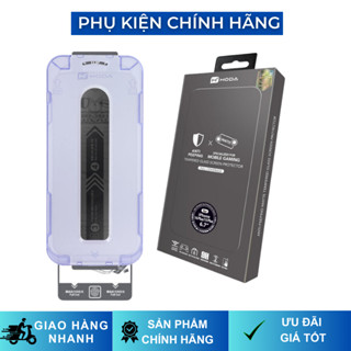 [ Sẵn iP 17] Cường Lực CHỐNG VÂN TAY & CHỐNG NHÌN TRỘM HODA 2IN1 2.5D có Khung Dán Chính Hãng cho iP 17/16/15/14 Series