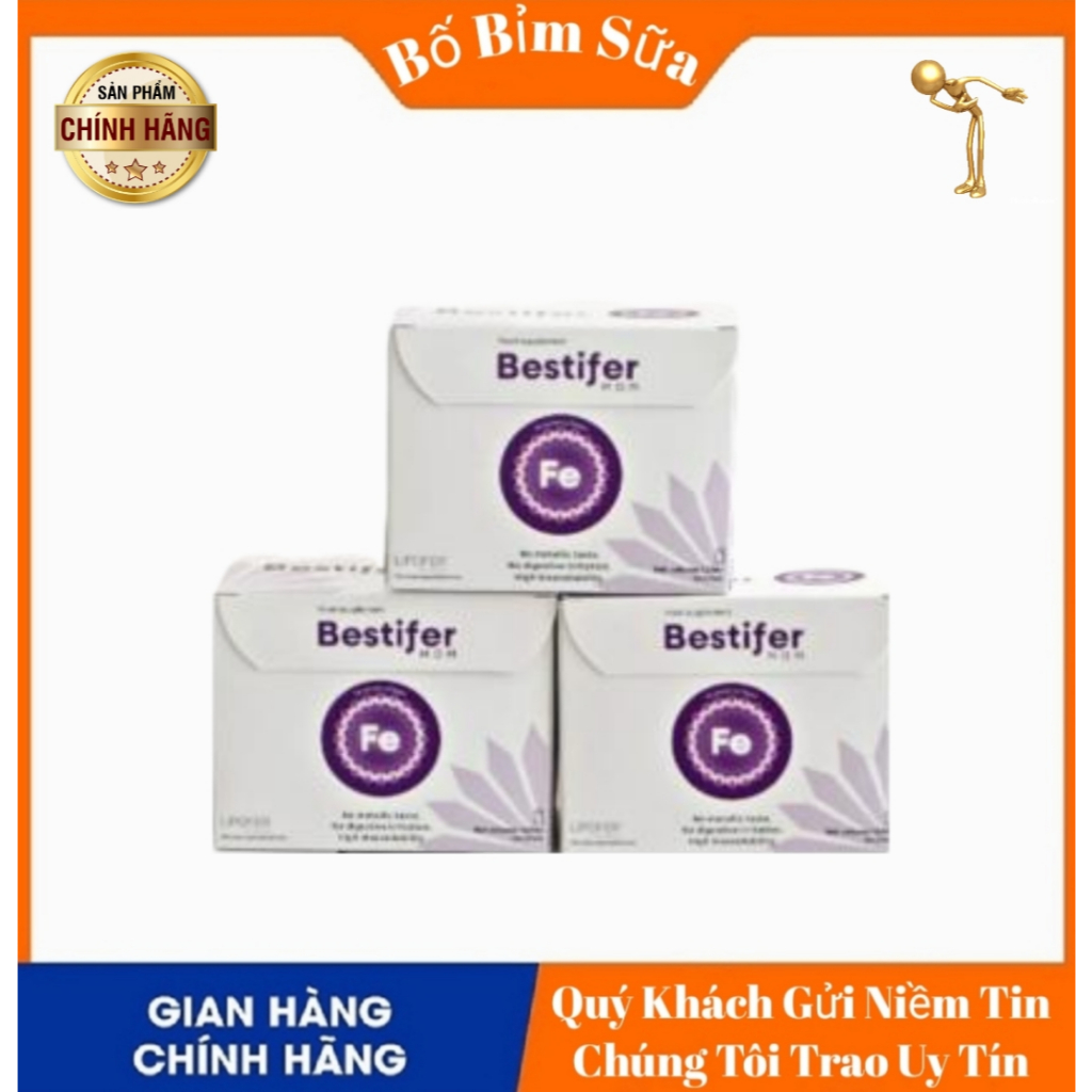 [ Chính Hãng ] Sắt Bestifer Mom Cho Mẹ Bầu Dạng Gói Nước, Vị Ngọt Không Tanh Dễ Uống , Không Táo Bón