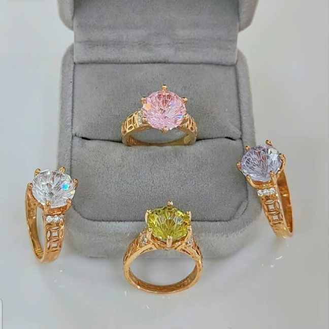 Nhẫn nữ đồng đỏ không xi hoa tuyết