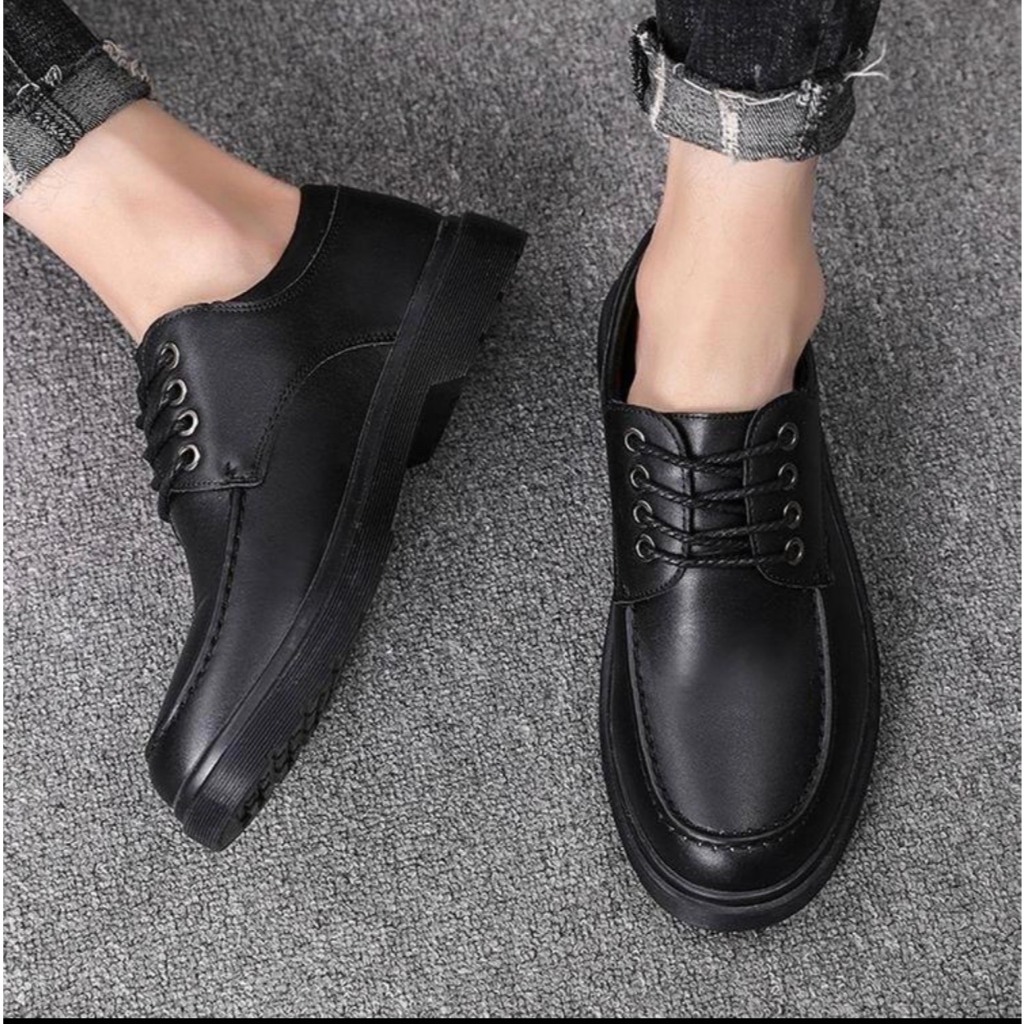 Giày đốc nam derby mũi tròn đế chunky tăng chiều cao 5cm Vanus Shoes - có khâu đế full size 36-46