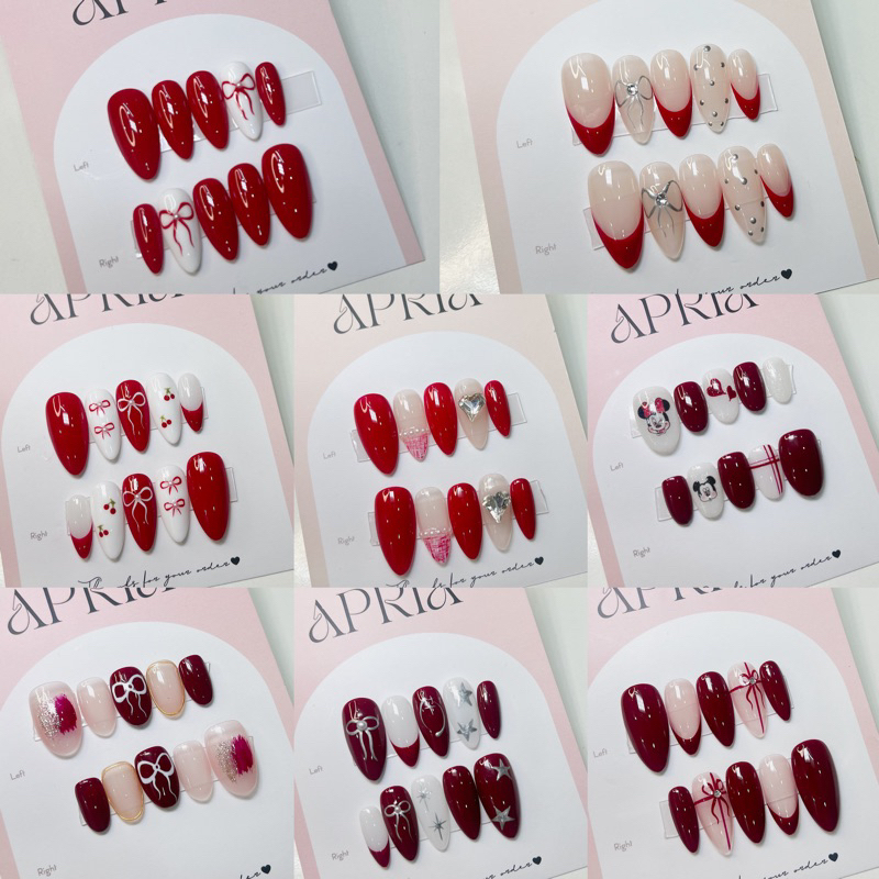 NAILBOX THIẾT KẾ MÀU ĐỎ MIX - A44