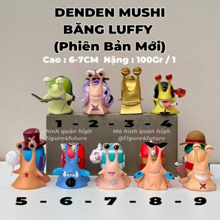 (Sẵn - F1 - 7cm) Mô hình Denden Mushi cao 6-7cm băng hải tặc Mũ rơm Luffy - Zoro - Jinbe - chopper - nami - franky sanji