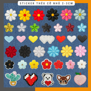 Sticker Ủi Thêu Hình Bông Hoa Nhiều Màu Sắc, Miếng ủi thêu trang trí quần áo,Miếng Vá Ủi Quần Áo Diy