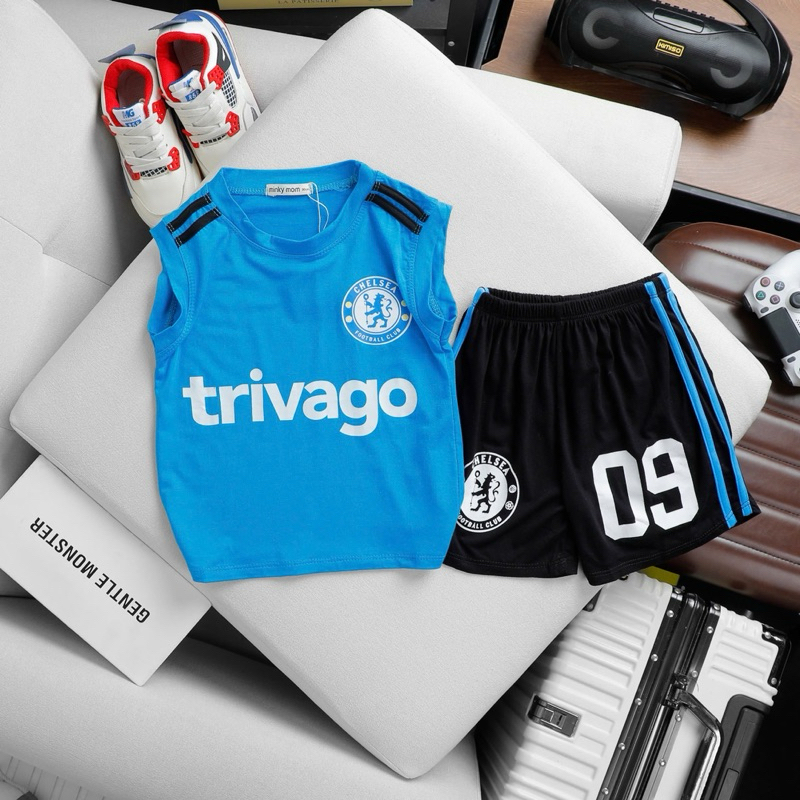 BL019 (9-30kg) BỘ BA LỖ THỂ THAO THUN LẠNH MINKYMOM CHO BÉ