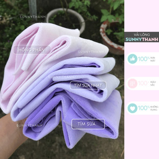 FULL tông TÍM - Lông nhung 1mm - Vải lông nhung mịn (pastel/tím sữa/huế 1/huế 2)