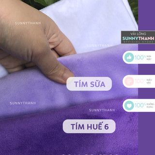 FULL tông TÍM - Lông nhung 1mm - Vải lông nhung mịn (pastel/tím sữa/huế 1/huế 2)
