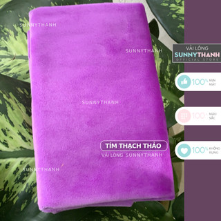 FULL tông TÍM - Lông nhung 1mm - Vải lông nhung mịn (pastel/tím sữa/huế 1/huế 2)