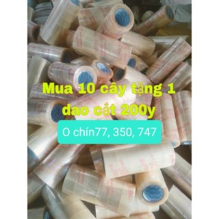  Băng keo 200y Trong  vàng đục 1,8kg lõi 5li cây 6 cuộn 