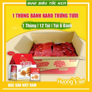 Bánh Karo trứng tươi chà bông Richy [THÙNG 12 TÚI] [1 TÚI GỒM 6 BÁNH], bánh ăn sáng mềm ngon date mới