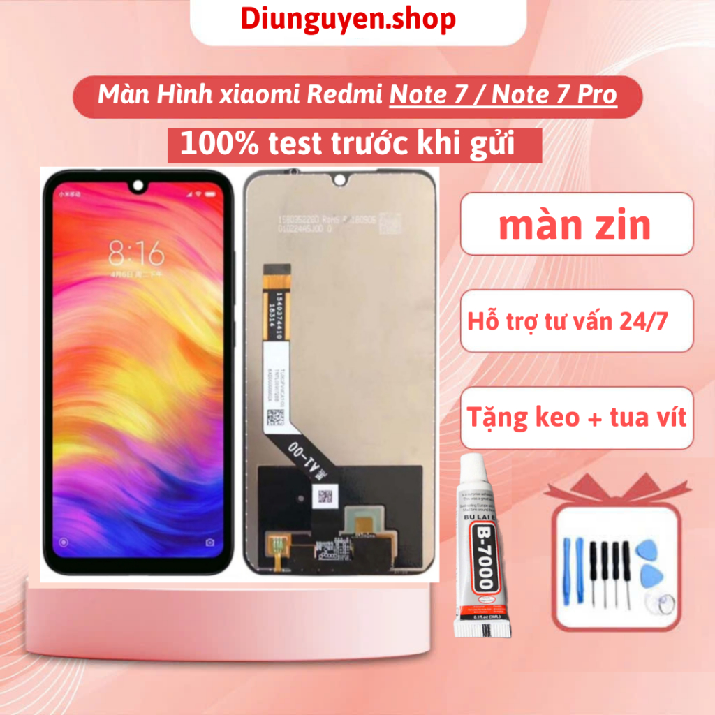 màn hình xiaomi Redmi note 7 / note 7 pro zin ( tặng kèm keo+ tua vít )