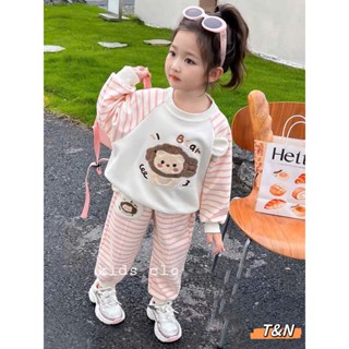 Bộ Thu Đông Dày Bé Gái-Bộ Quần Áo Dài Tay Chất Liệu Nỉ QC Cao Cấp Đáng Yêu Cho Bé 9-22kg