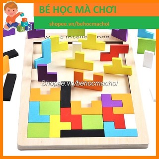 Wood Intellegence - Phát triển tư duy logic Xếp gạch và TRÍ UẨN tangram 40 chi tiết