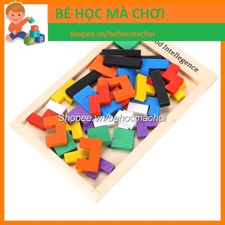 Wood Intellegence - Phát triển tư duy logic Xếp gạch và TRÍ UẨN tangram 40 chi tiết