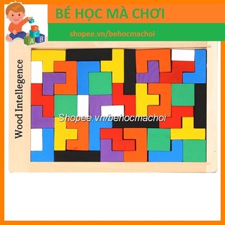 Wood Intellegence - Phát triển tư duy logic Xếp gạch và TRÍ UẨN tangram 40 chi tiết