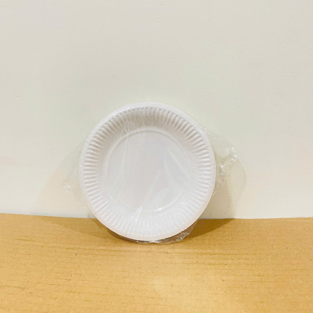 Dĩa Giấy Trắng Nhỏ 13cm - 20 Cái/Xấp